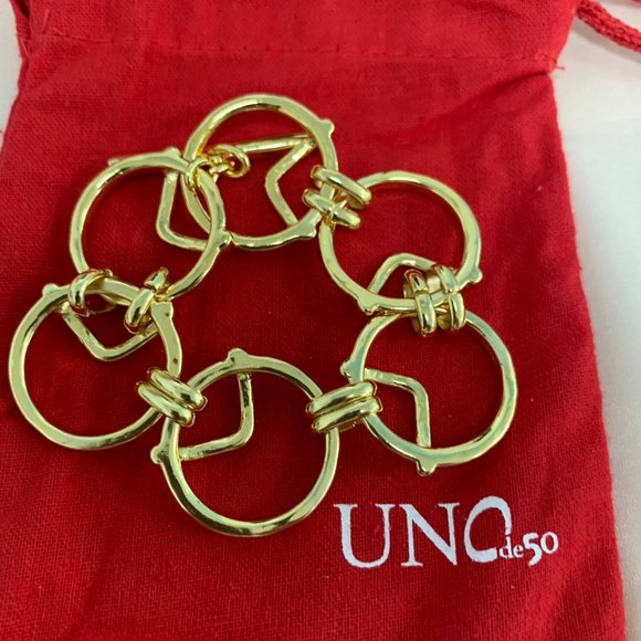 UNO de 50 GAMEOF3 BRACELET  T-bar fastener Bracelet Gold-Plated Jewelry Bracelet - Picture 1 of 7